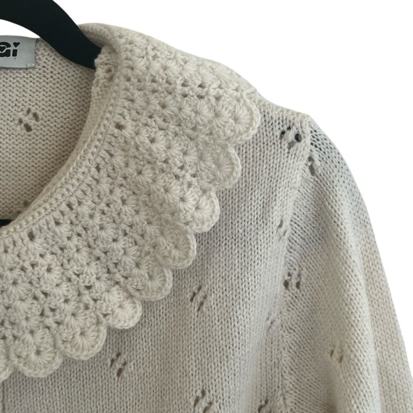 GiGi Knitwear Dolly 100% Merino Wool Cardi in Cream Small - Picture 7 of 13